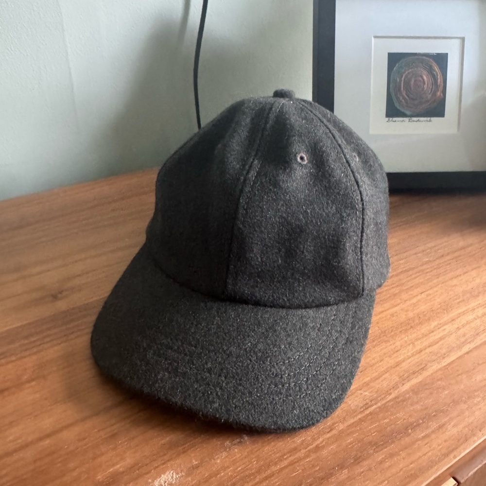 Classic Gray Wool Baseball Cap
